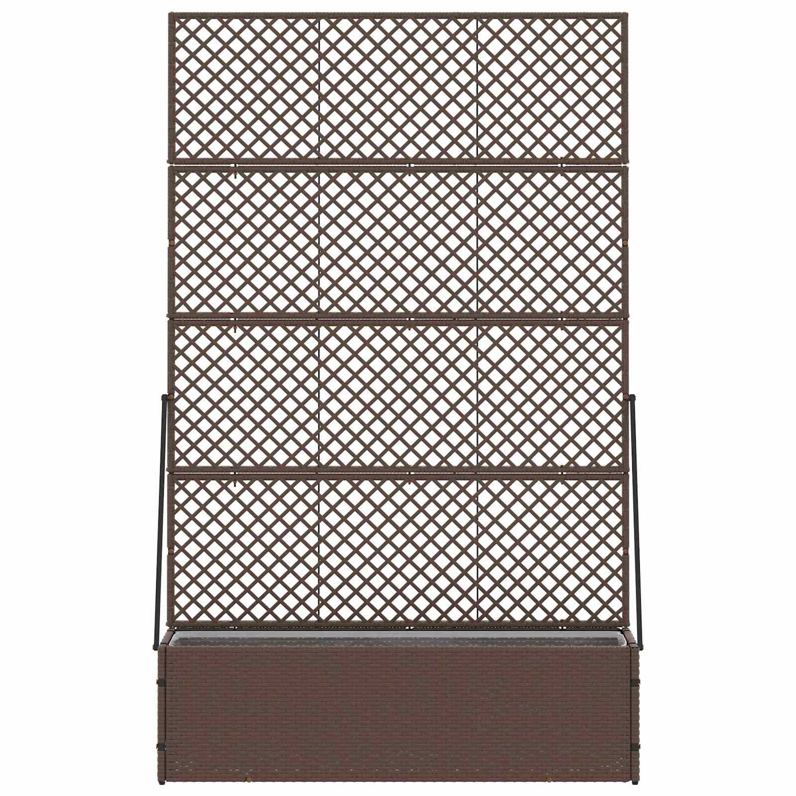 Vrtni rešetkasti saksija Smeđa 105 x 30 x 170 cm Metal