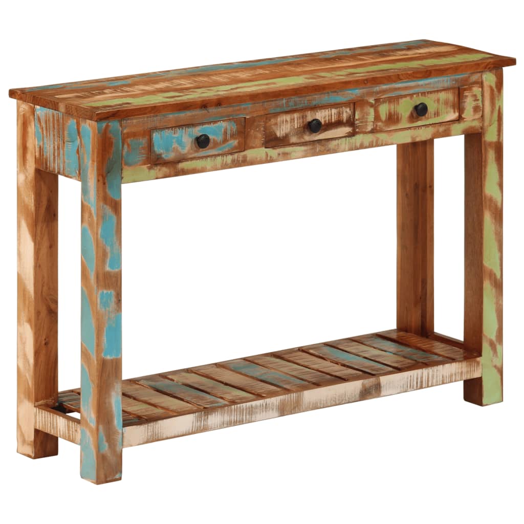 Konzolni stol 110 x 30 x 76 cm od masivnog obnovljenog drva