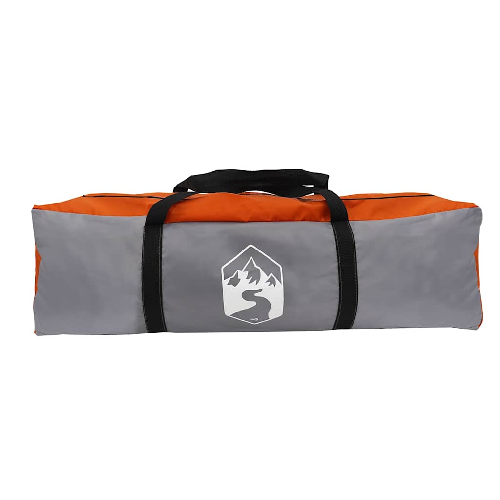 Obiteljski šator tipi 8 osoba sivo-narančasti vodootporni