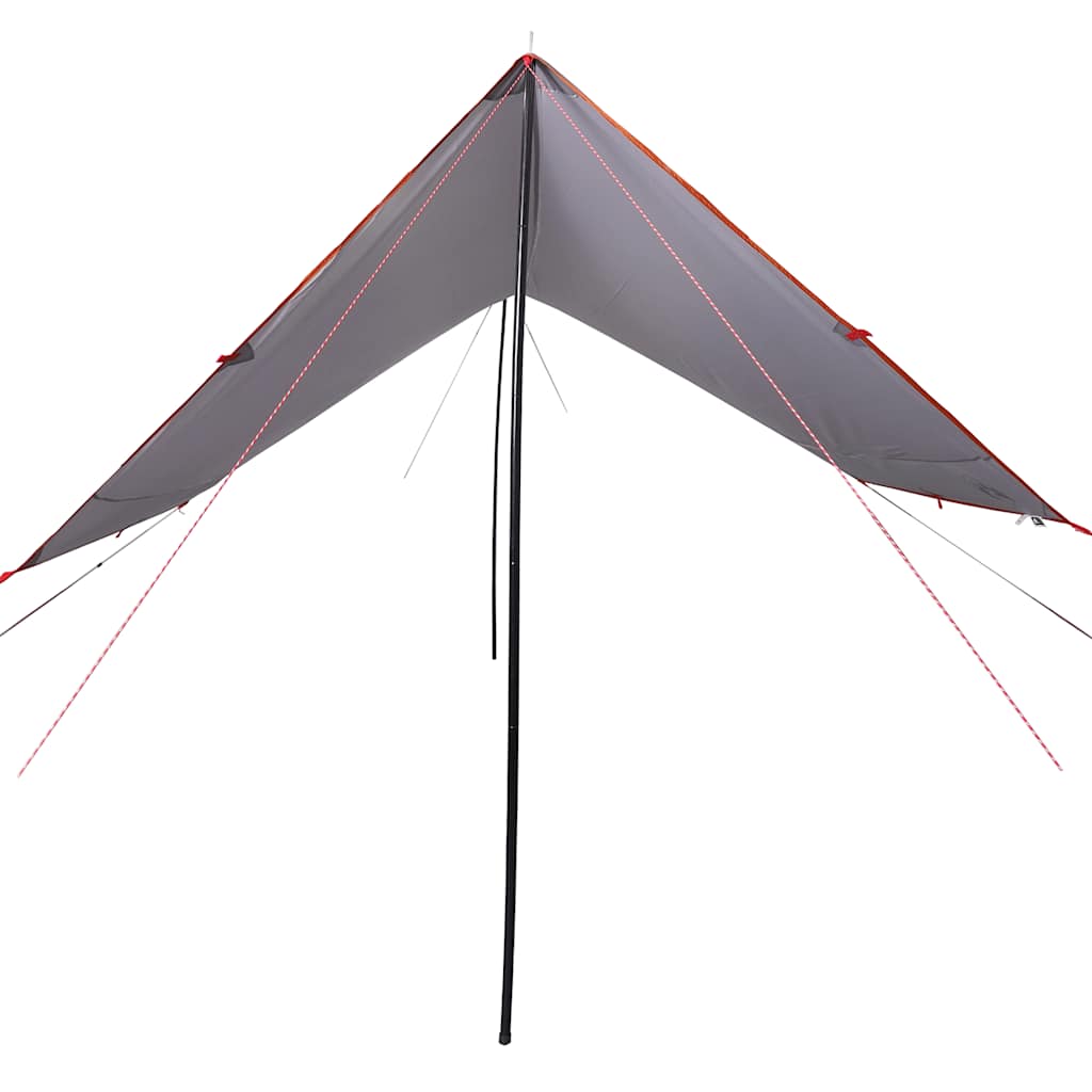 Cerada za kampiranje siva i narančasta 430 x 380 x 210 cm vodootporna