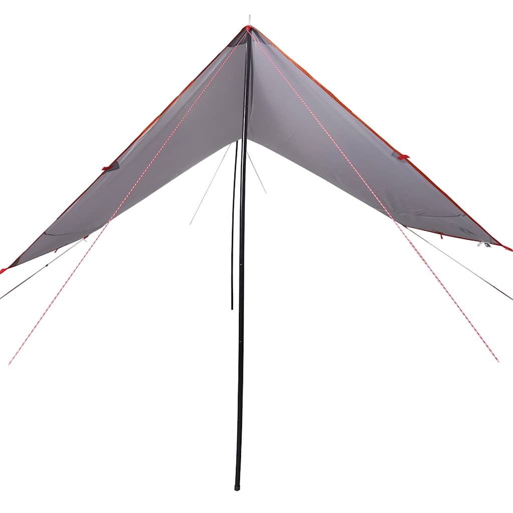 Cerada za kampiranje siva i narančasta 430 x 380 x 210 cm vodootporna