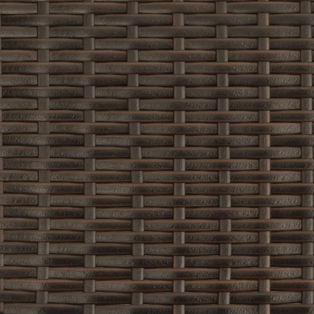 Ležaljke 2 kom sa stolom smeđe boje poliratana