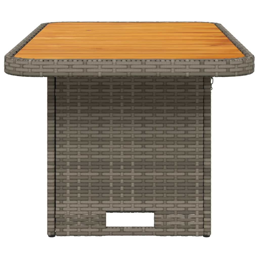 Vrtni stol sivi 90 x 55 x 71 cm od poliratana i bagremovog drva