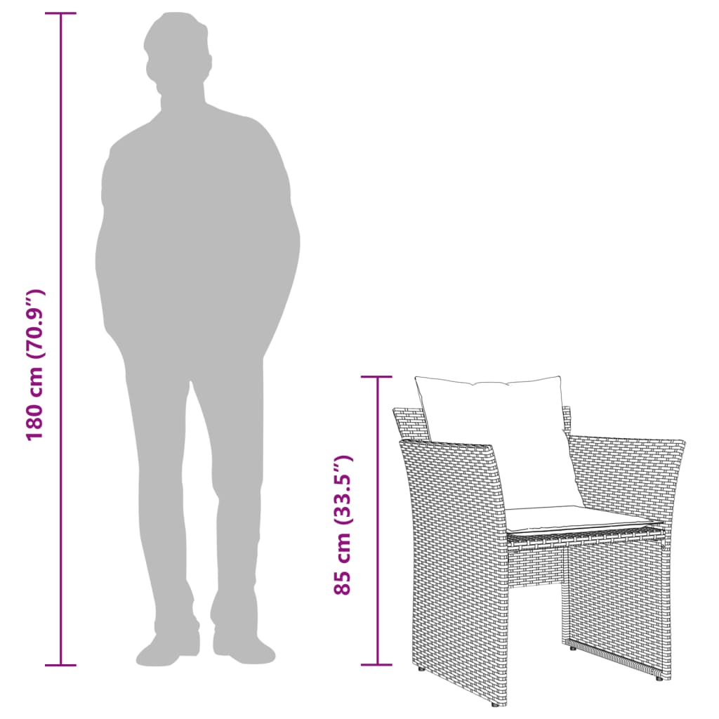 Vrtna stolica s osloncem za noge bež od poliratana