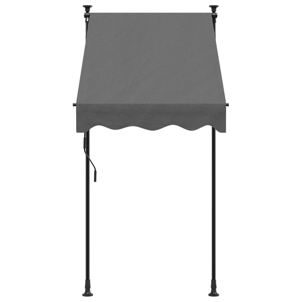 Tenda na uvlačenje antracit 100 x 150 cm od tkanine i čelika