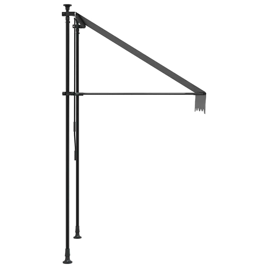 Tenda na uvlačenje antracit 100 x 150 cm od tkanine i čelika
