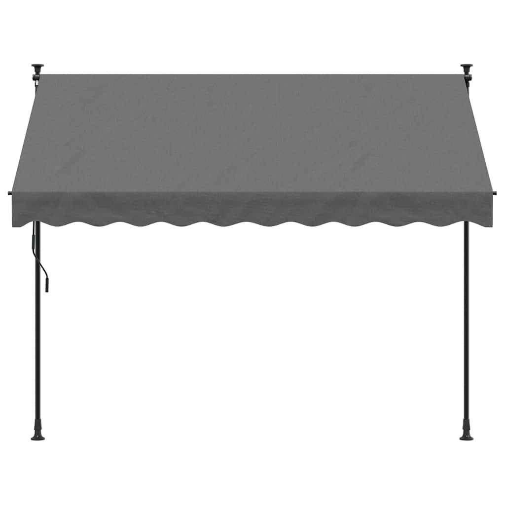 Tenda na uvlačenje antracit 250 x 150 cm od tkanine i čelika