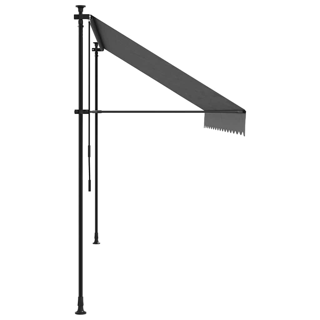 Tenda na uvlačenje antracit 350 x 150 cm od tkanine i čelika