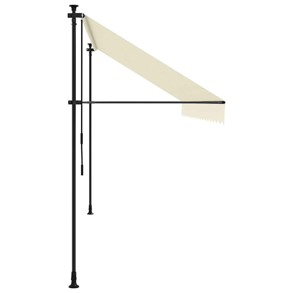 Tenda na uvlačenje krem 400 x 150 cm od tkanine i čelika