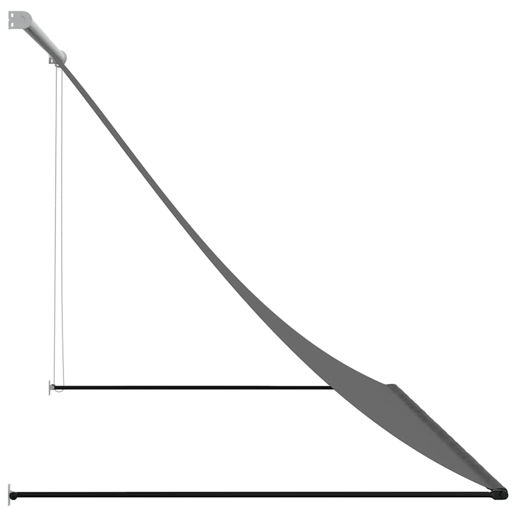 Tenda na uvlačenje antracit 200 x 150 cm od tkanine i čelika