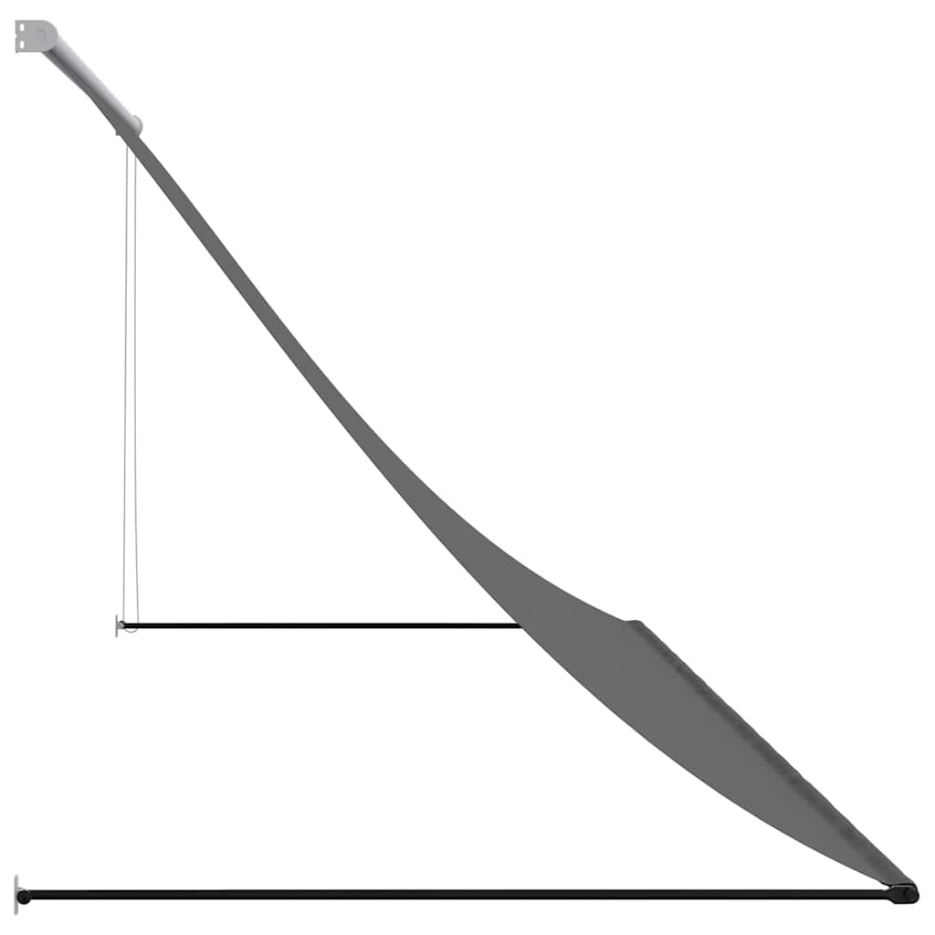 Tenda na uvlačenje antracit 300 x 150 cm od tkanine i čelika
