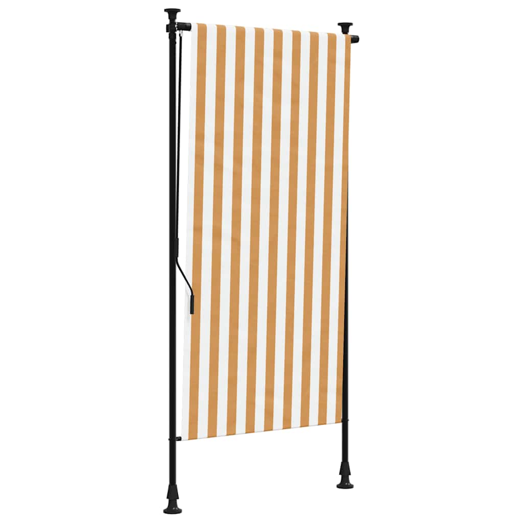 Vanjska roleta narančasto-bijela 120x270 cm od tkanine i čelika
