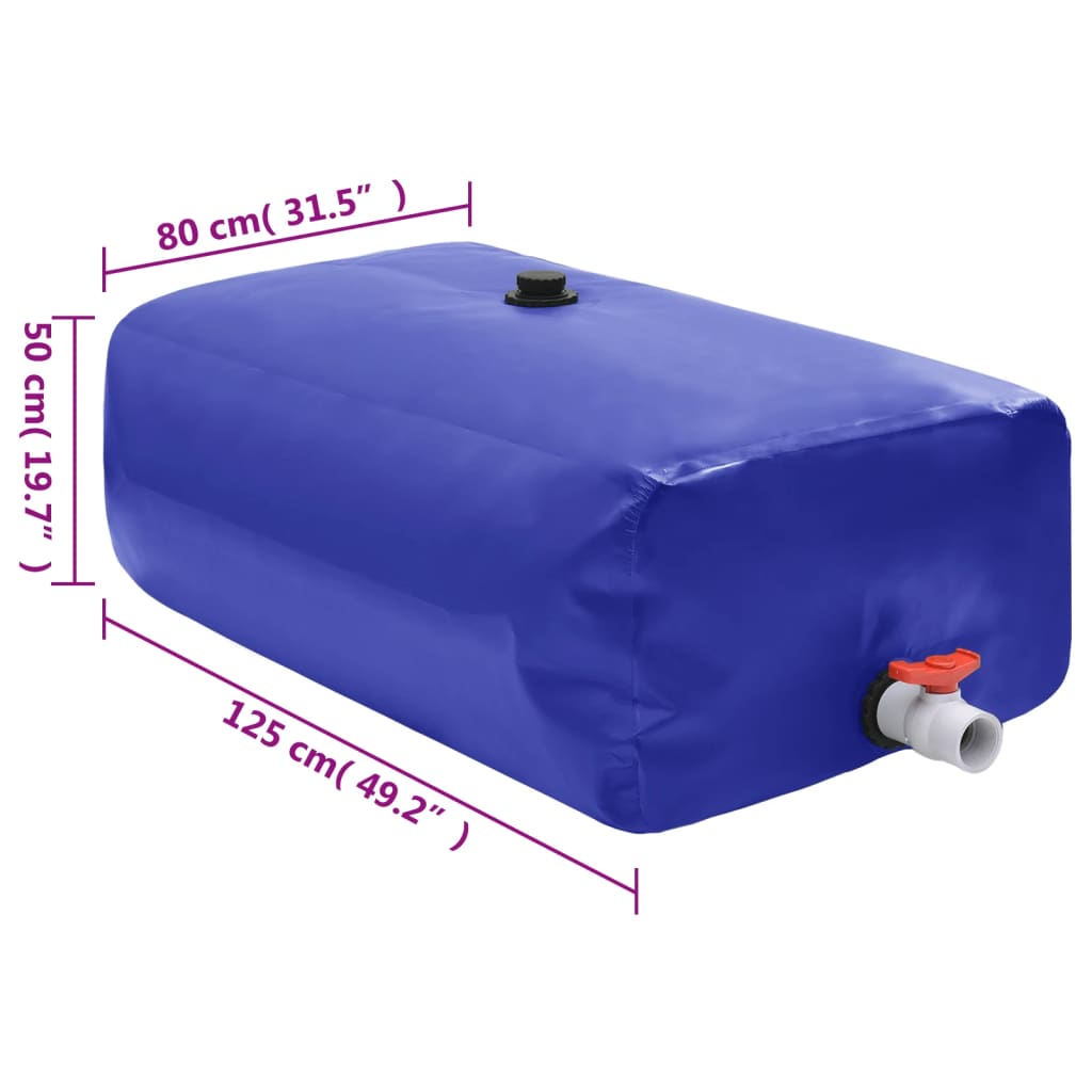 Spremnik za vodu sa slavinom sklopivi 500 L PVC