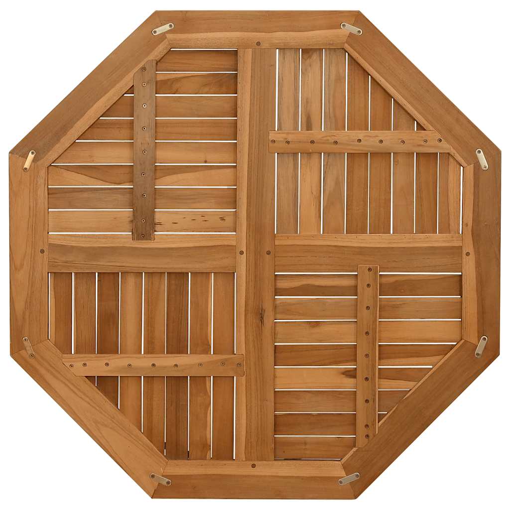 Stolna ploča 90 x 90 x 2,5 cm osmerokutna od masivne tikovine