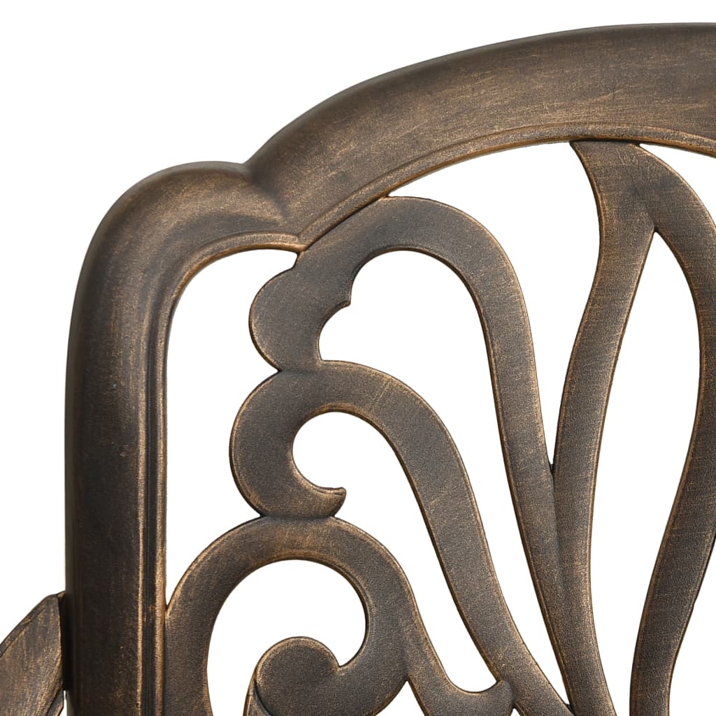 3-dijelni bistro set brončani od lijevanog aluminija
