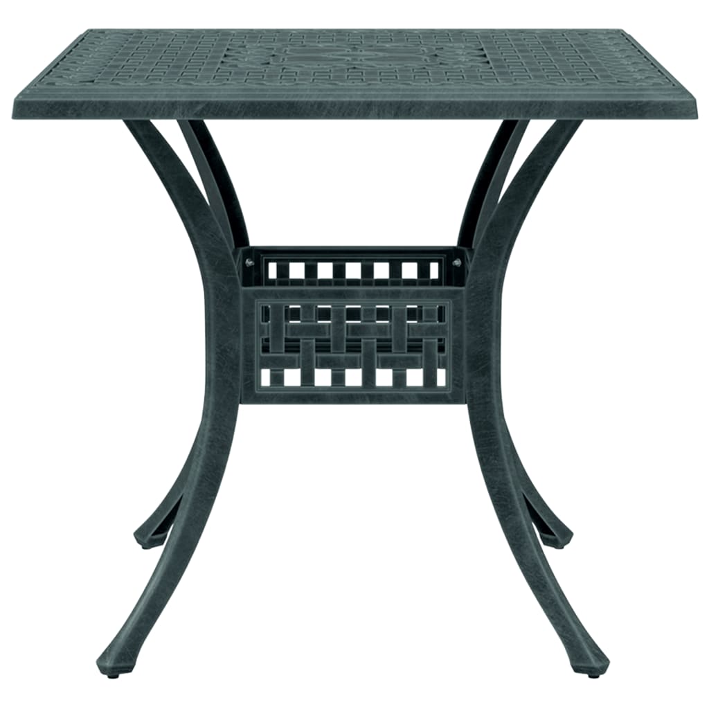3-dijelni bistro set zeleni od lijevanog aluminija