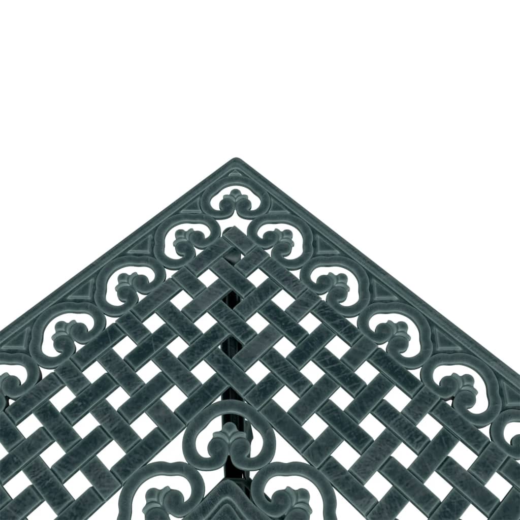 3-dijelni bistro set zeleni od lijevanog aluminija