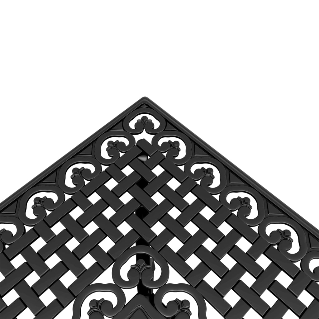 5-dijelni vrtni blagovaonski set crni od lijevanog aluminija