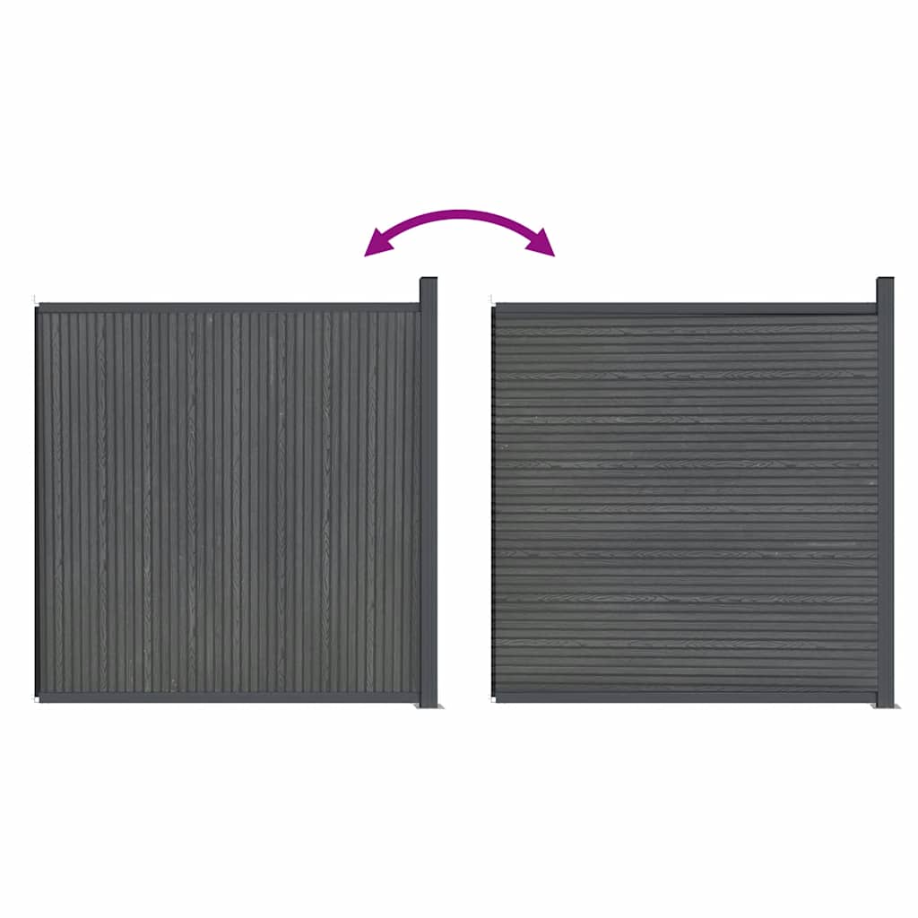 Panel za ogradu WPC sivi 173 x 186 cm
