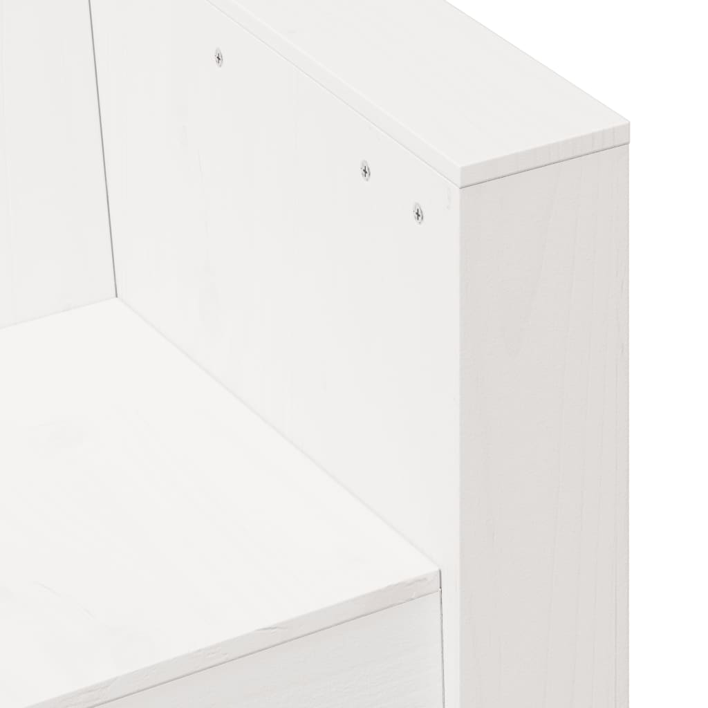 Vrtna sofa bijela 79 x 60 x 62 cm od masivne borovine