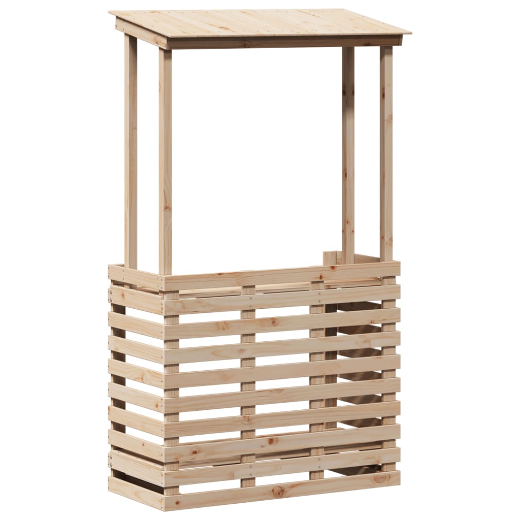 Vanjski barski stol s krovom 112,5 x 57 x 195,5 cm masivno drvo