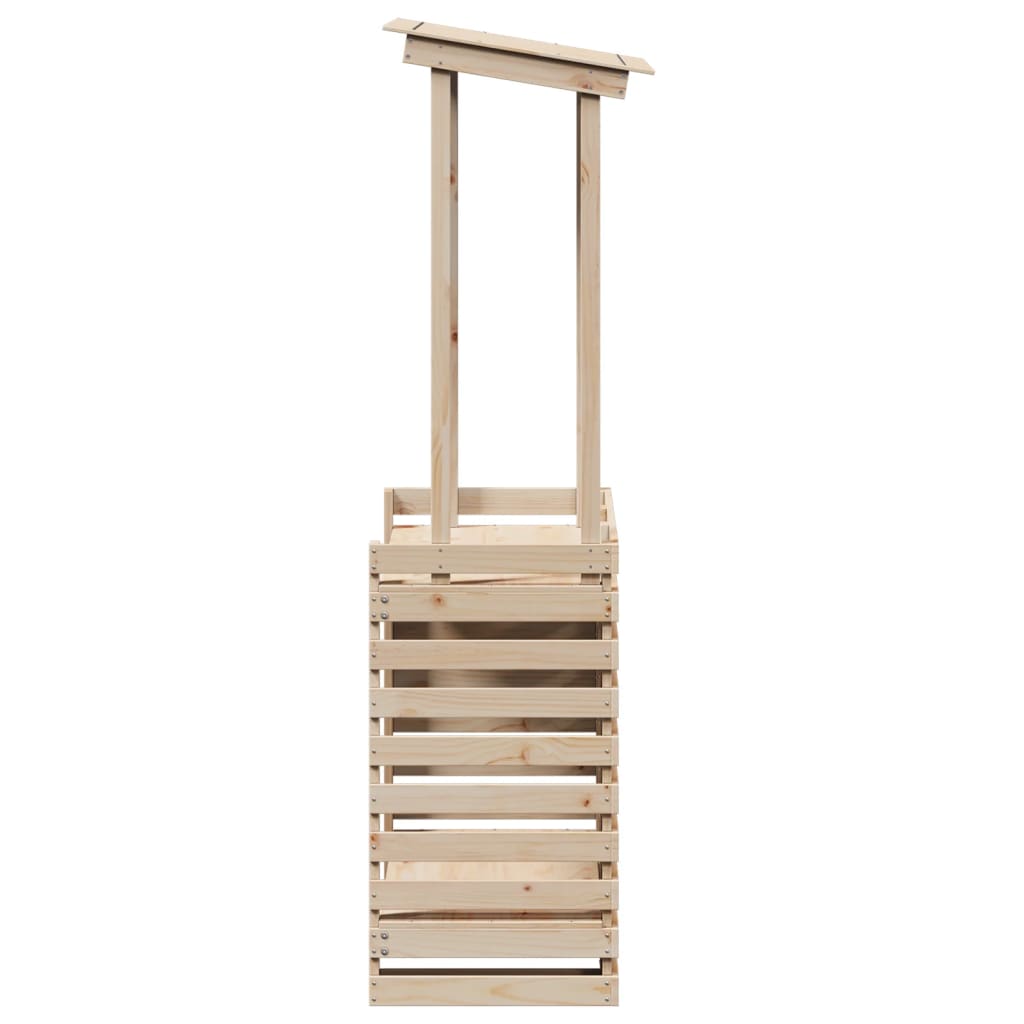Vanjski barski stol s krovom 112,5 x 57 x 195,5 cm masivno drvo