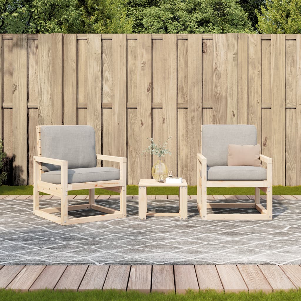 3-dijelna vrtna garnitura od masivne borovine