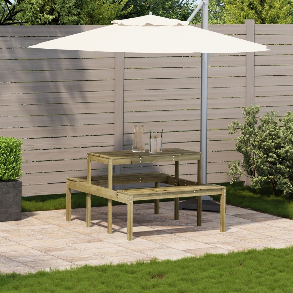 Stol za piknik 110 x 134 x 75 cm od impregnirane borovine