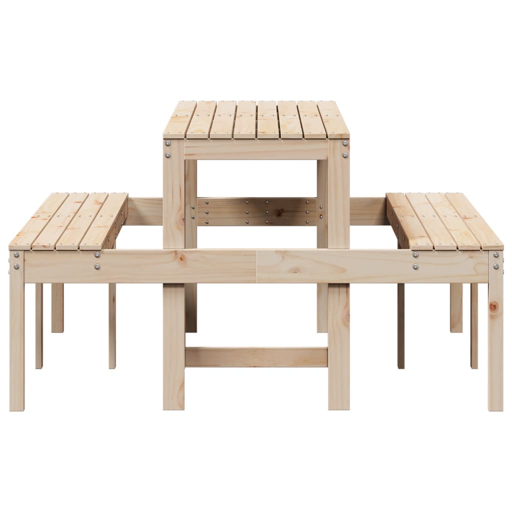 Stol za piknik 160 x 134 x 75 cm od masivne borovine