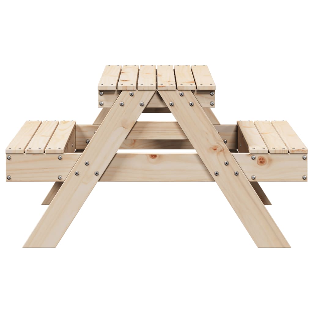 Stol za piknik za djecu 88 x 97 x 52 cm od masivne borovine