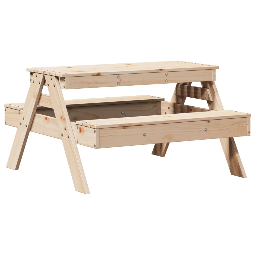 Stol za piknik za djecu 88 x 97 x 52 cm od masivne borovine