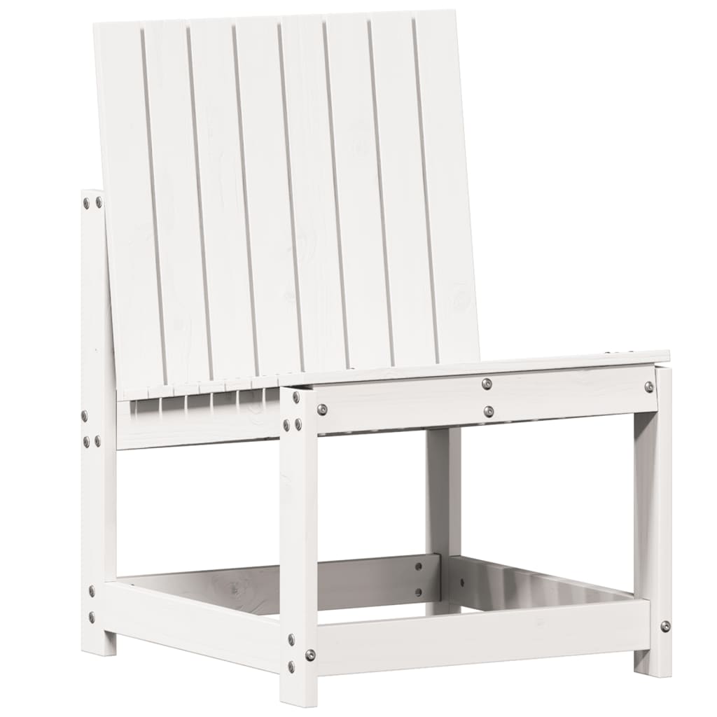 Vrtna stolica bijela 50,5 x 55 x 77 cm od masivne borovine