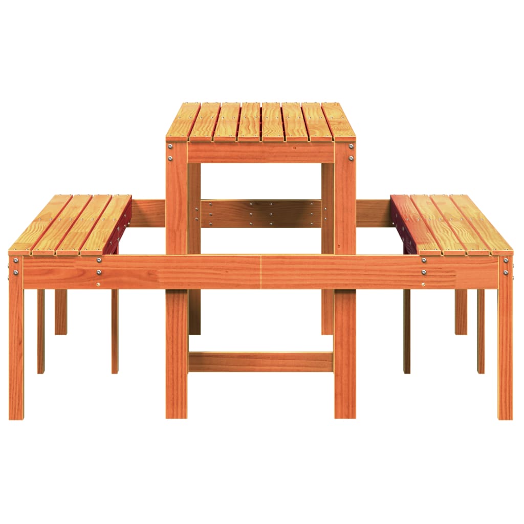 Stol za piknik voštano smeđi 160 x 134 x 75 cm masivna borovina