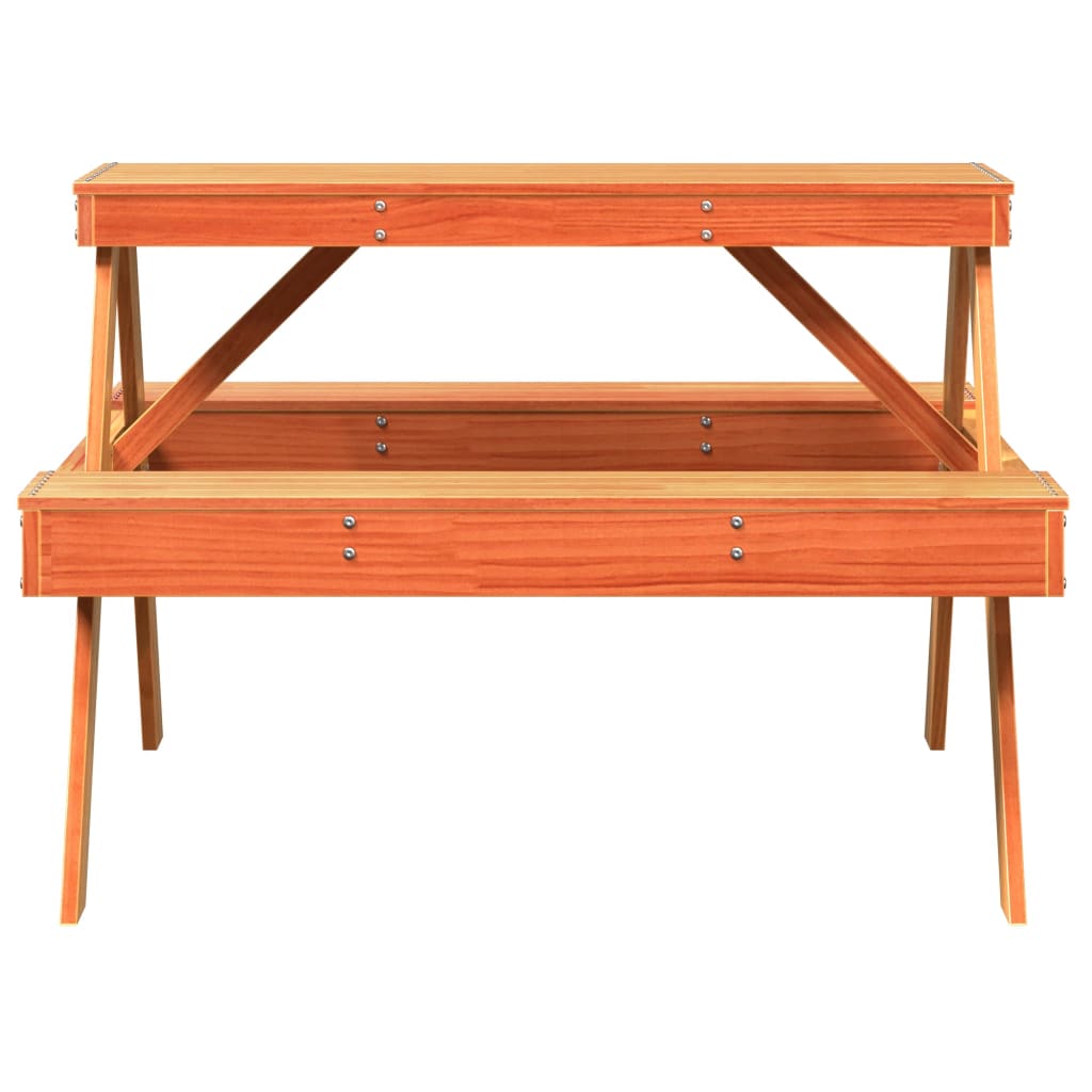 Stol za piknik voštano smeđi 105 x 134 x 75 cm masivna borovina