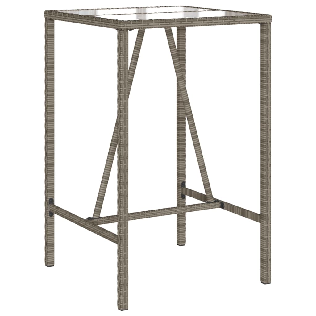 Vanjski barski stol sivi 70 x 70 x 110 cm od poliratana