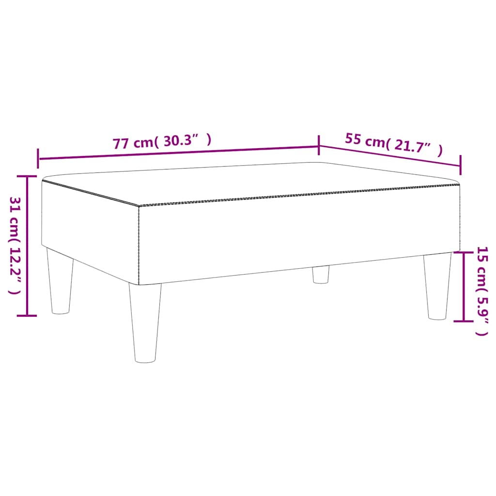Tabure plavi 77x55x31 cm baršunasti