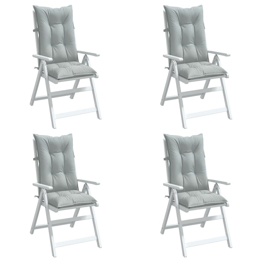 Jastuci za stolice 4 kom svjetlosivi 120 x 50 x 7 cm od tkanine