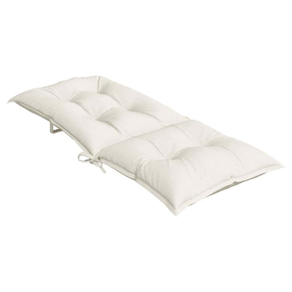 Jastuci za stolice 4 kom prošarano krem 120x50x7 cm tkanina