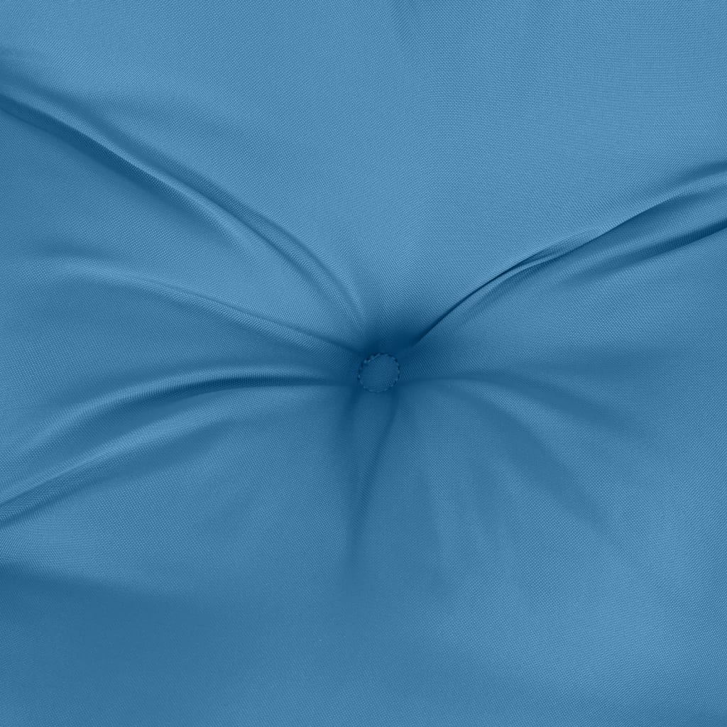 Jastuci za stolice 4 kom prošarano plavi 120x50x7 cm od tkanine
