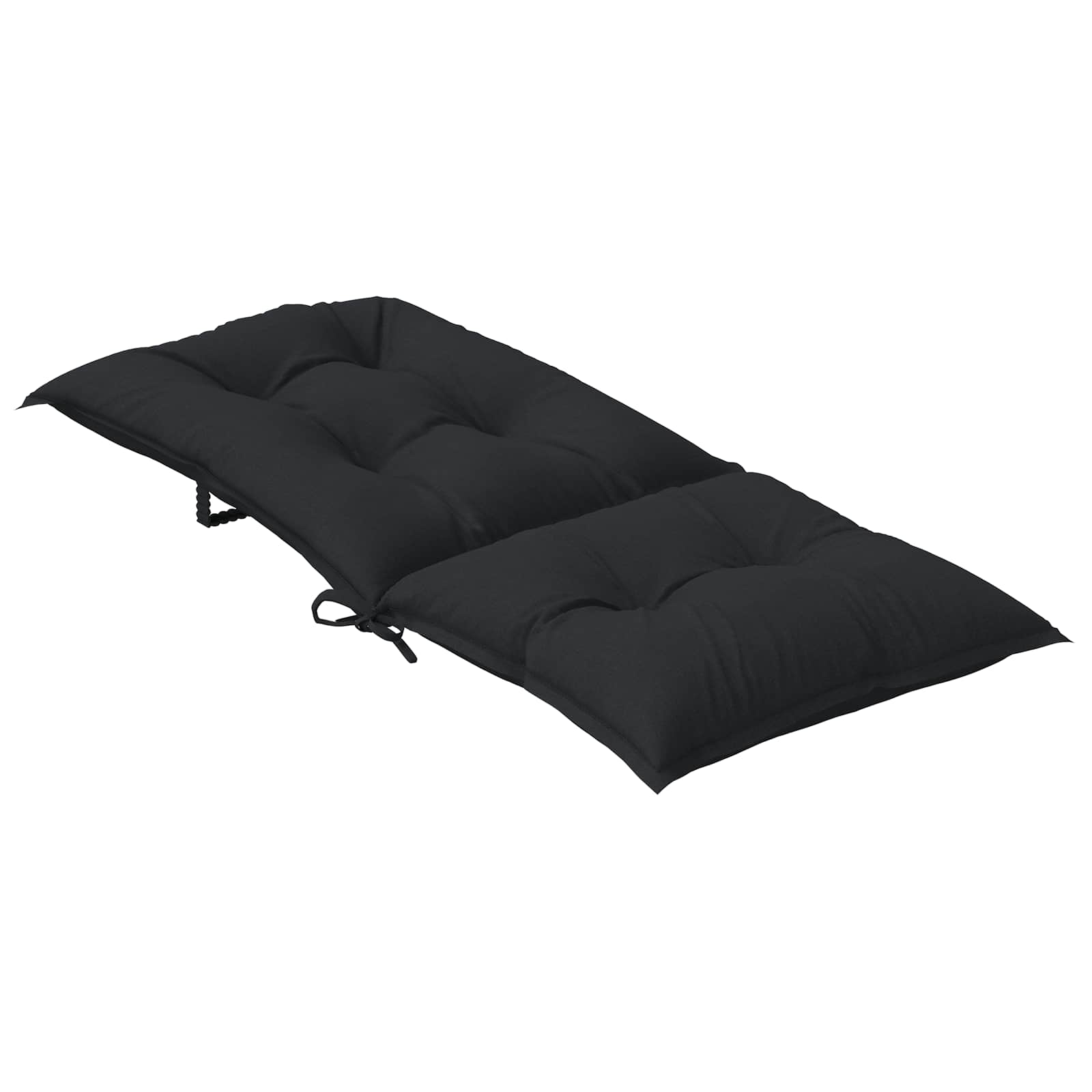 Set Jastučića za Stolicu s Visokim Naslonom 4 pcs Melange Crna