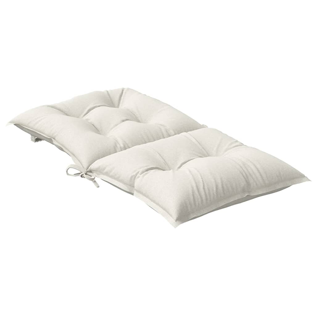 Jastuci za stolice 2 kom prošarano krem 100x50x7 cm tkanina