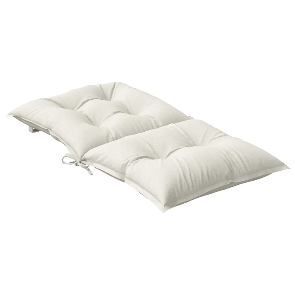 Jastuci za stolice 6 kom prošarano krem 100x50x7 cm tkanina