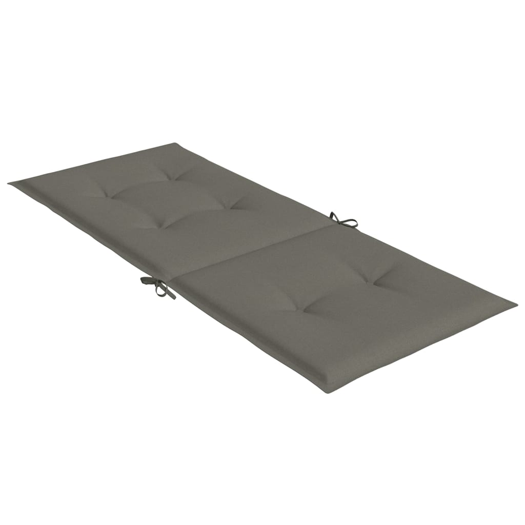 Jastuci za stolice 2 kom tamnosivi 120 x 50 x 4 cm od tkanine