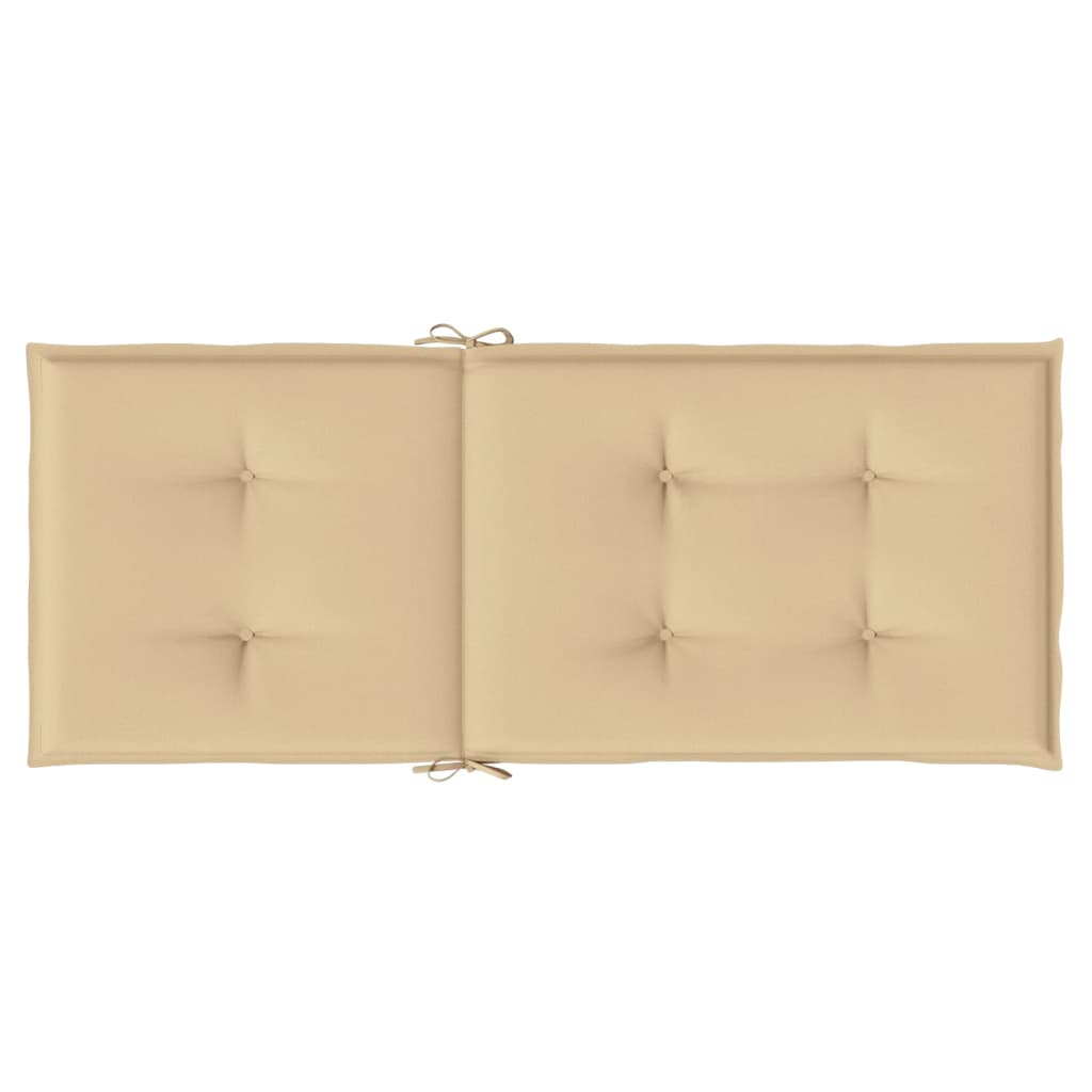 Jastuci za stolice 6 kom prošarano bež 120x50x4 cm od tkanine