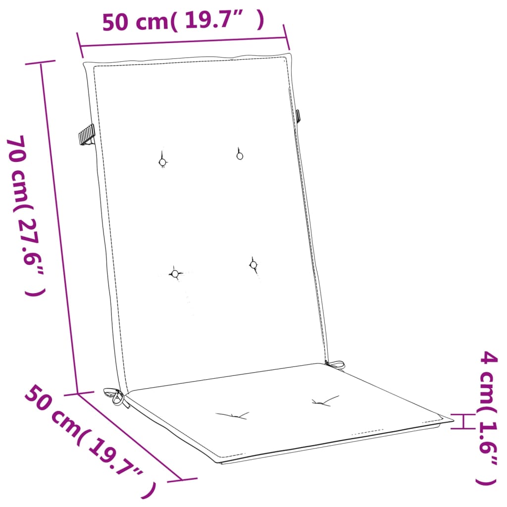 Jastuci za stolice 6 kom prošarano smeđesivi 120x50x4cm tkanina