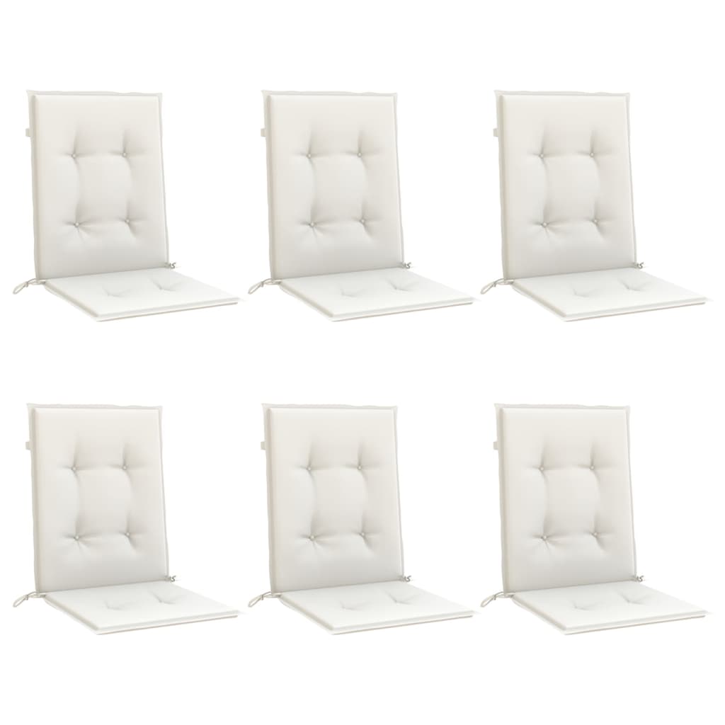 Jastuci za stolice 6 kom prošarano krem 100x50x4 cm tkanina
