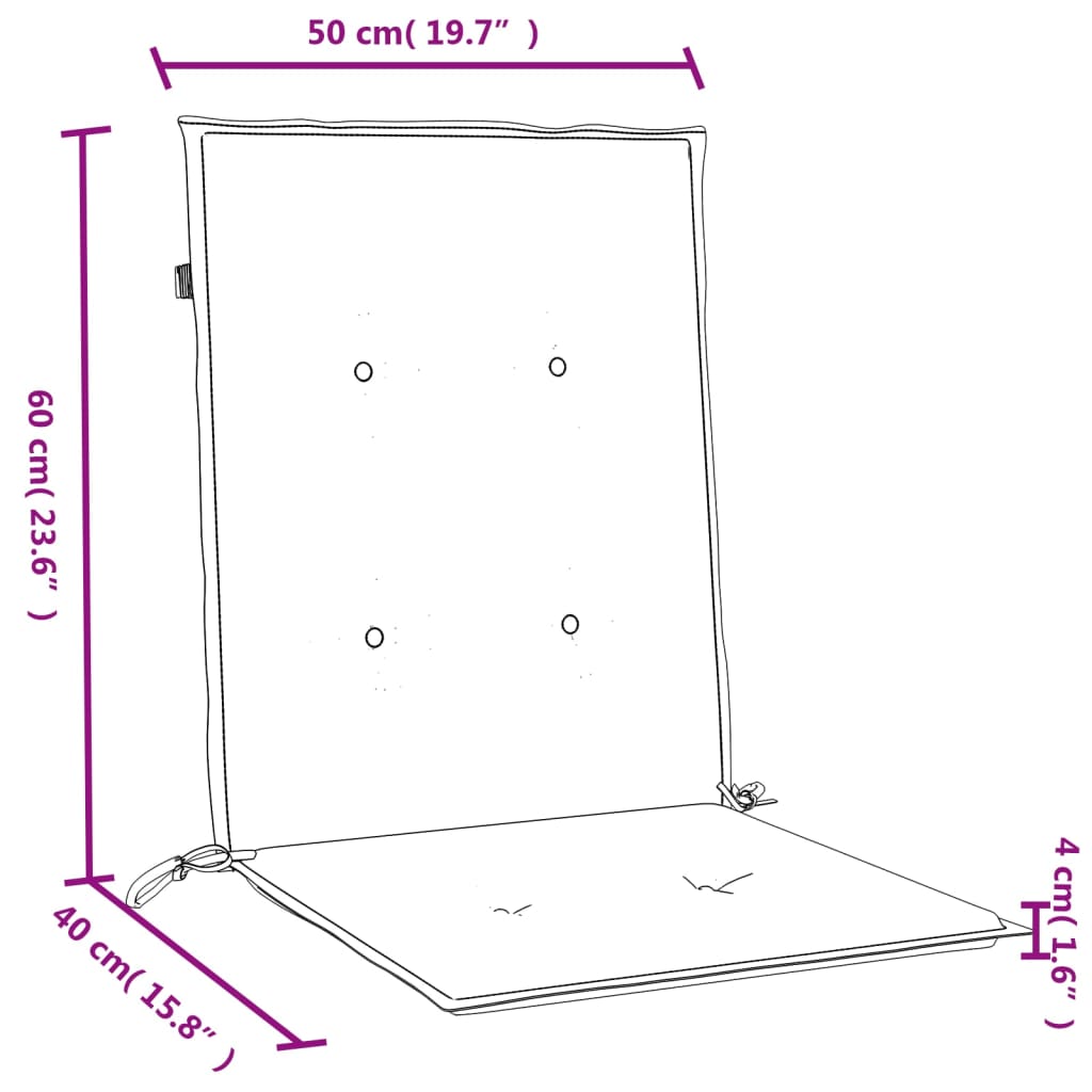 Jastuci za stolice 4 kom prošarano zeleni 100x50x4 cm tkanina