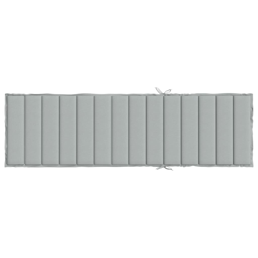 Jastuk za ležaljku prošarani svjetlosivi 200x60x4 cm od tkanine