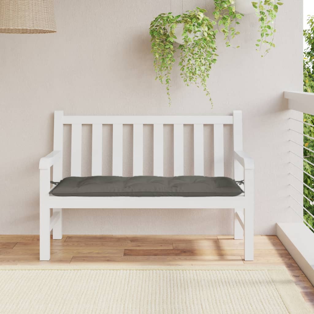 Jastuk za vrtnu klupu prošarano tamnosivi 120x50x7 cm tkanina