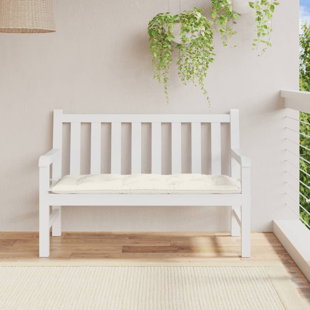 Jastuk za vrtnu klupu prošarano krem 120x50x7 cm od tkanine